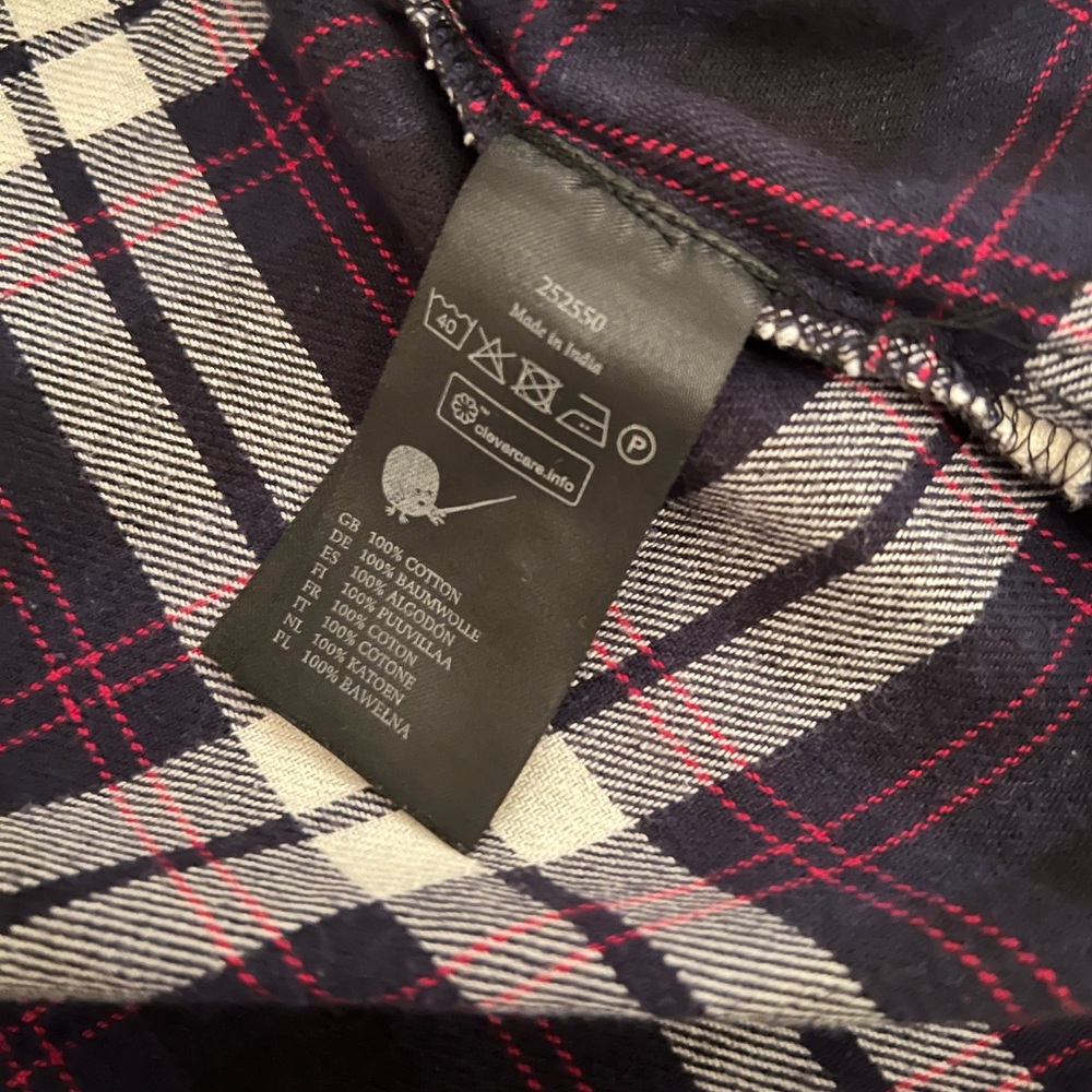 Monki Long Sleeve Button Up Plaid Flannel XS - Picture 2 of 8